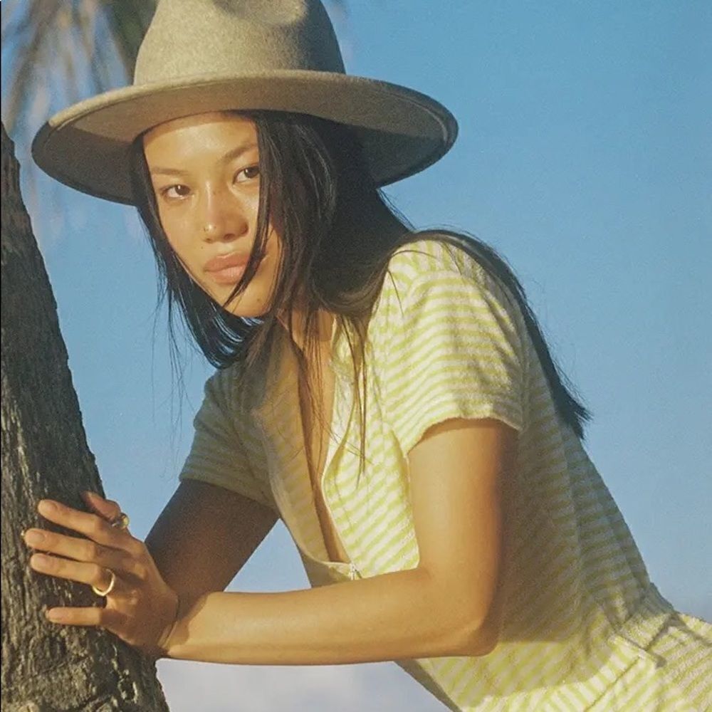 Lack of color midnight Mack high crown fedora